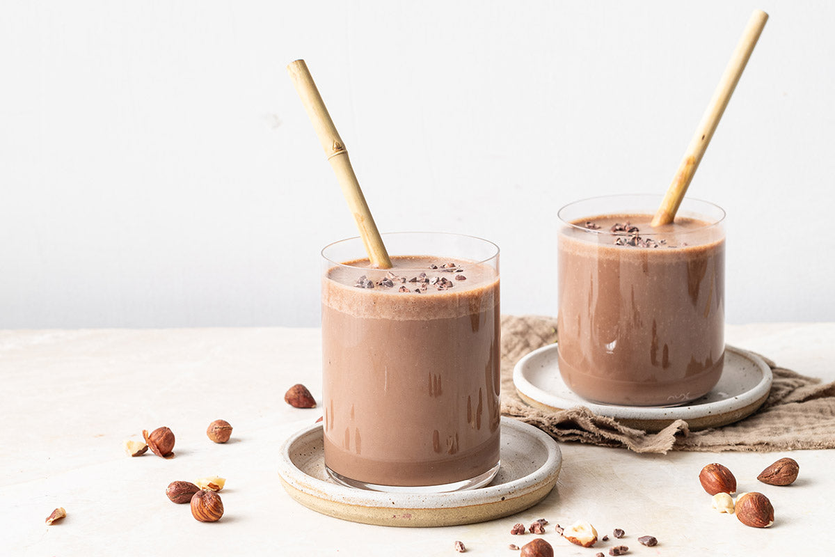 Chocolate Haselnuss Olivenöl Smoothie